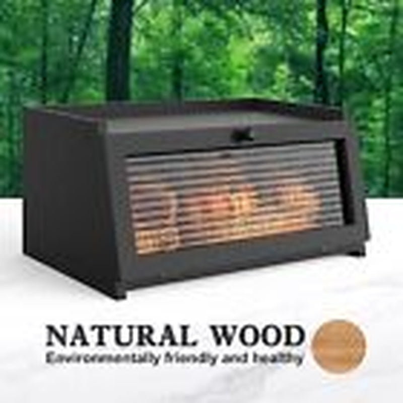 Bread Box for Kitchen Countertop Large Bread Box Farmhouse Bread Black