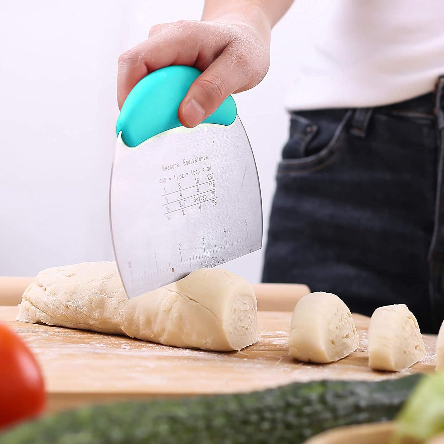 1 Pcs Dough Pastry Scraper (Blue)